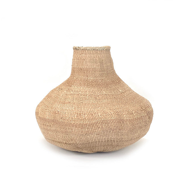 Garlic Tonga Sculptural Basket – Handwoven Artisan Decor