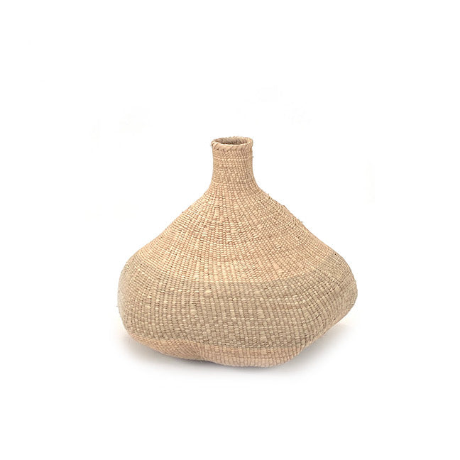 Garlic Tonga Sculptural Basket – Handwoven Artisan Decor